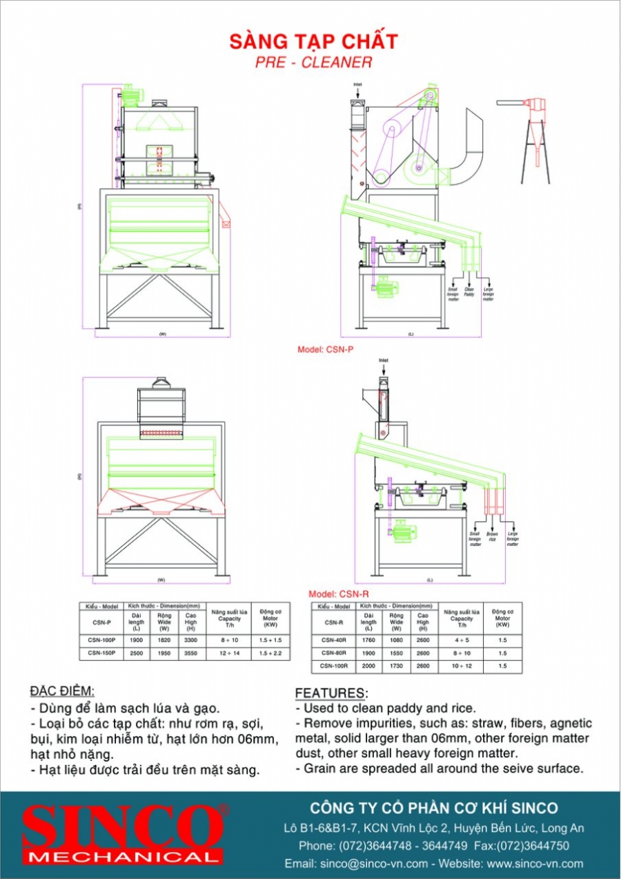 Sàng tạp chất CSN